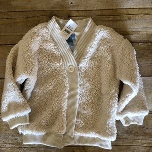 Gap outlet kids Sherpa cardigan. Size 18/24.